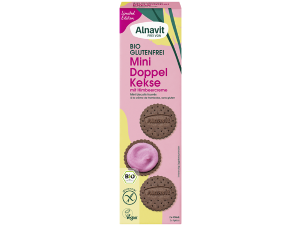 Alnavit MiniDoppel s malinovým krémom BIO, 125g